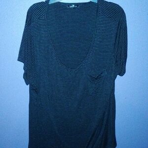 Striped V-Neck T-Shirt